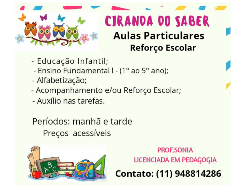 Aulas Particulares E De Refor O Escolar