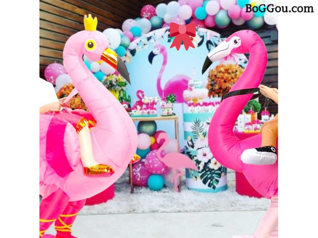 Flamingo cover personagens vivos festa infantil