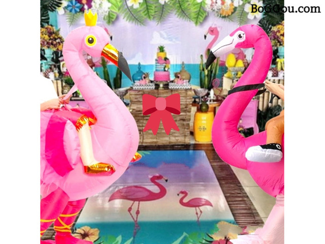 Flamingo cover personagens vivos festa infantil