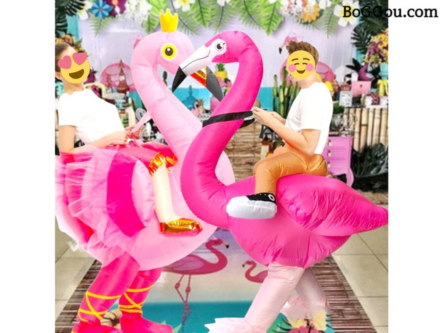 Flamingo cover personagens vivos festa infantil