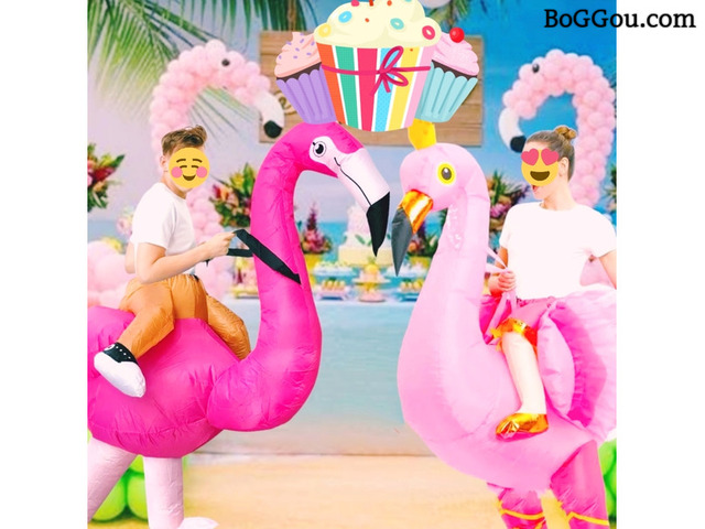 Flamingo cover personagens vivos festa infantil