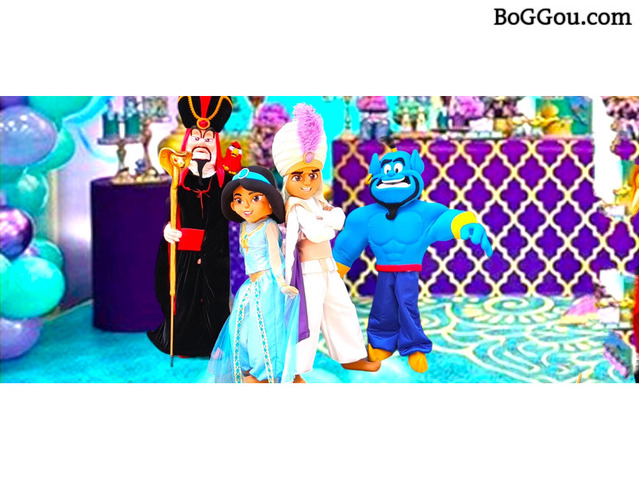 Princesa Jasmine Aladdin cover personagens vivos cover festa infantil