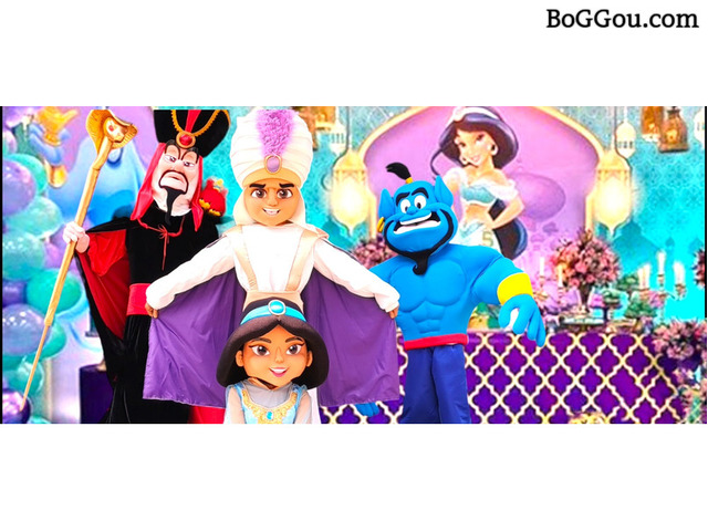 Princesa Jasmine Aladdin cover personagens vivos cover festa infantil