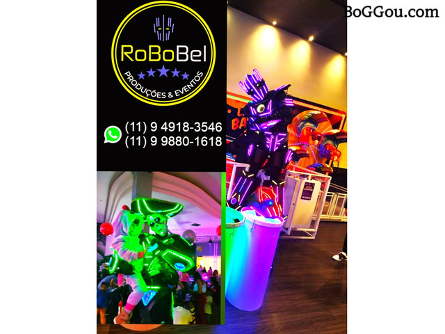 Robo Led animação casamento evento loja festas