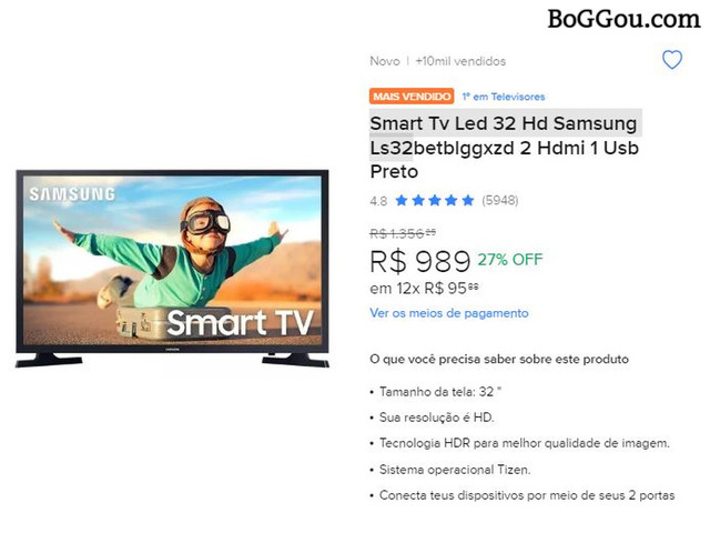 Oferta: Smart TV LED 32 HD Samsung LS32