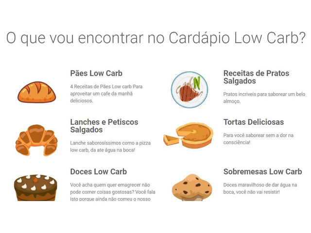 Novo Cardápio Low Carb - Quer Emagrecer sem passar fome