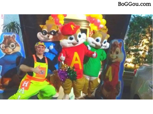 Alvin esquilos cover personagens vivos festas infantil